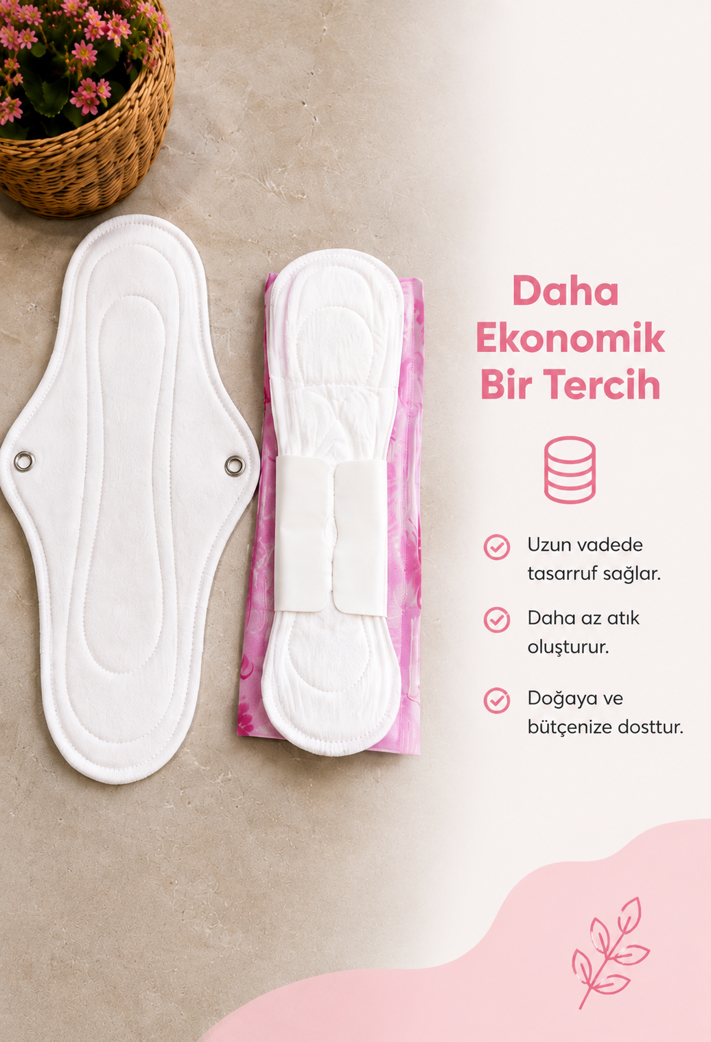 Doğal Ped | %100 Doğal Hijyenik ve Yıkanabilir Bambu Ped